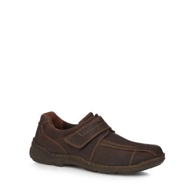 Dark brown leather shoes